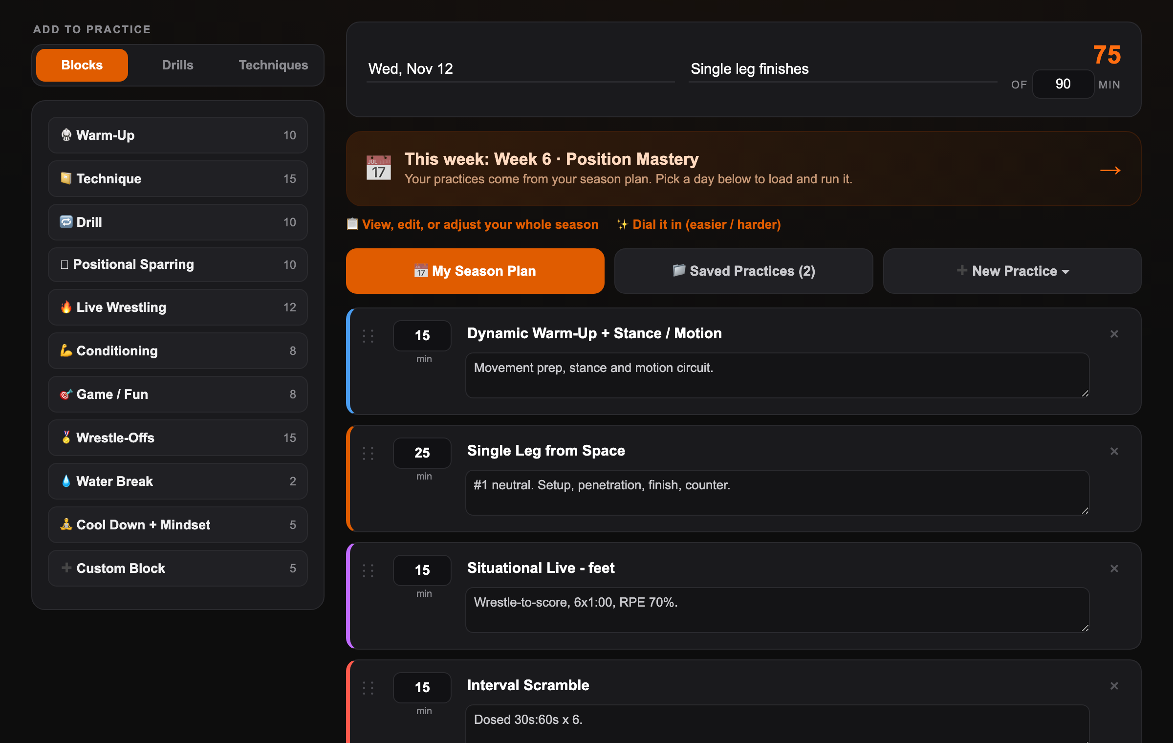 The Forge Practice Builder