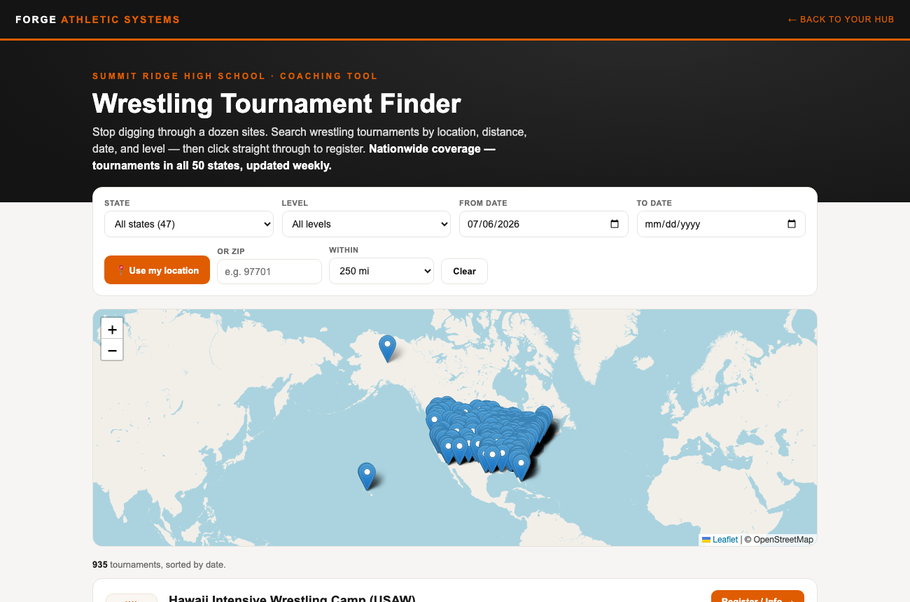 Forge Tournament Finder
